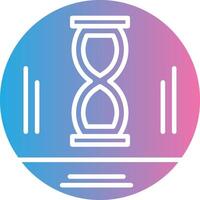 Hourglass Glyph Gradient Icon Design vector