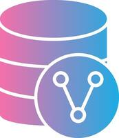 Database Sharing Glyph Gradient Icon Design vector