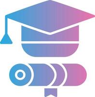 Graduation Glyph Gradient Icon Design vector