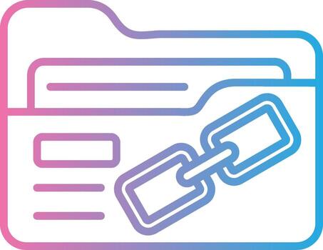 Folder Line Gradient Icon Design vector
