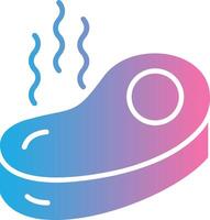 Steak Glyph Gradient Icon Design vector