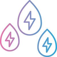 Hydro Power Line Gradient Icon Design vector