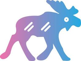 Moose Glyph Gradient Icon Design vector