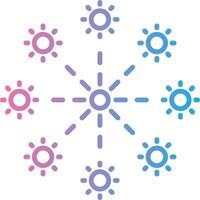 Firework Line Gradient Icon Design vector