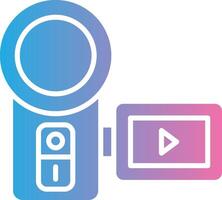 Camera Glyph Gradient Icon Design vector