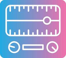 Dial Glyph Gradient Icon Design vector