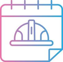 Labour Day Line Gradient Icon Design vector