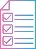 Check In Line Gradient Icon Design vector