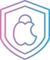 Mac Security Line Gradient Icon Design vector