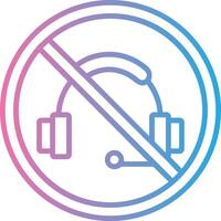 Prohibited Sign Line Gradient Icon Design vector