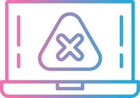 Cancel Line Gradient Icon Design vector