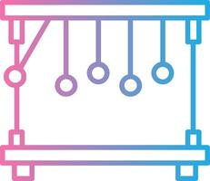 Pendulum Line Gradient Icon Design vector