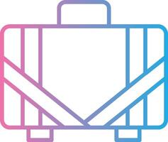 Suitcase Line Gradient Icon Design vector