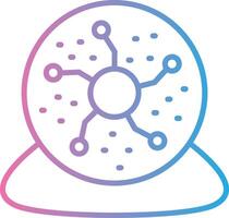 Plasma Ball Line Gradient Icon Design vector