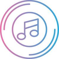 Music Line Gradient Icon Design vector