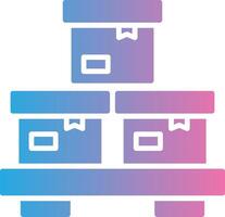 Boxes Glyph Gradient Icon Design vector