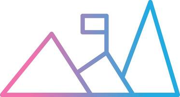 Mountains Line Gradient Icon Design vector