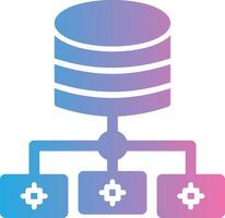 Big Data Glyph Gradient Icon Design vector