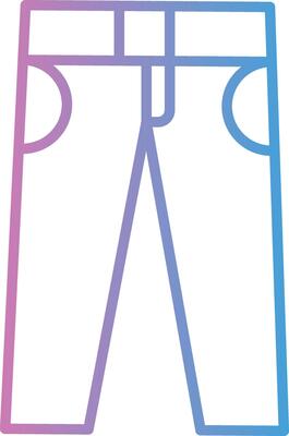 Jeans Line Gradient Icon Design