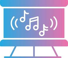 Music Class Glyph Gradient Icon Design vector