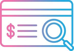 Credit Card Line Gradient Icon Design vector