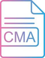 CMA File Format Line Gradient Icon Design vector