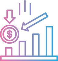 Losses Line Gradient Icon Design vector