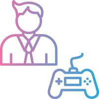 Gamer Line Gradient Icon Design vector