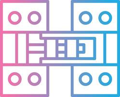 Hinge Line Gradient Icon Design vector