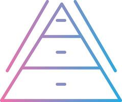 Pyramid Chart Line Gradient Icon Design vector