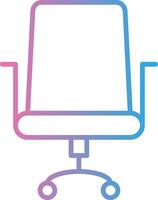 Office Chair Line Gradient Icon Design vector