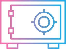 Safebox Line Gradient Icon Design vector