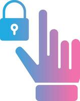 Lock Glyph Gradient Icon Design vector