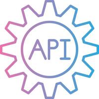 Api Line Gradient Icon Design vector