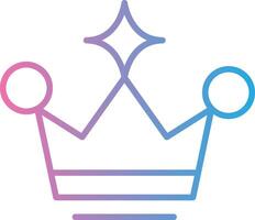 Crown Line Gradient Icon Design vector