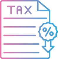 Tax Line Gradient Icon Design vector