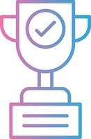 Trophy Line Gradient Icon Design vector