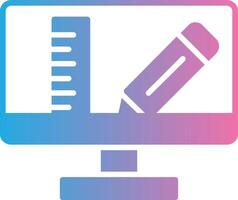 Design Glyph Gradient Icon Design vector