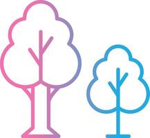 Trees Line Gradient Icon Design vector