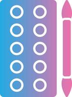 Eyeshadow Glyph Gradient Icon Design vector