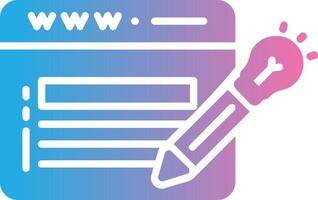 Website Design Glyph Gradient Icon Design vector