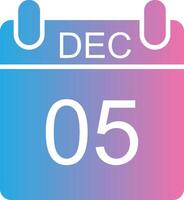 December Glyph Gradient Icon Design vector