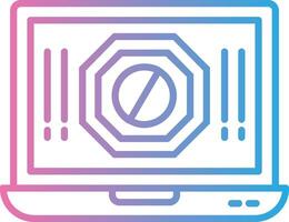 Ad Blocker Line Gradient Icon Design vector