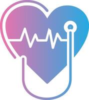 Cardiology Glyph Gradient Icon Design vector