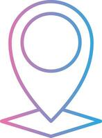 Location Line Gradient Icon Design vector
