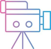 Camera Line Gradient Icon Design vector