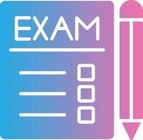 Exams Glyph Gradient Icon Design vector