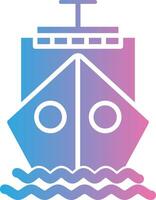 Ship Glyph Gradient Icon Design vector