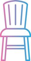 Dining Chair Line Gradient Icon Design vector