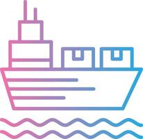 Shipping Line Gradient Icon Design vector